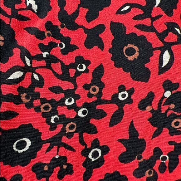 Maeve Christina Anthropologie Red Floral Tunic Dress sz Small - Picture 8 of 8